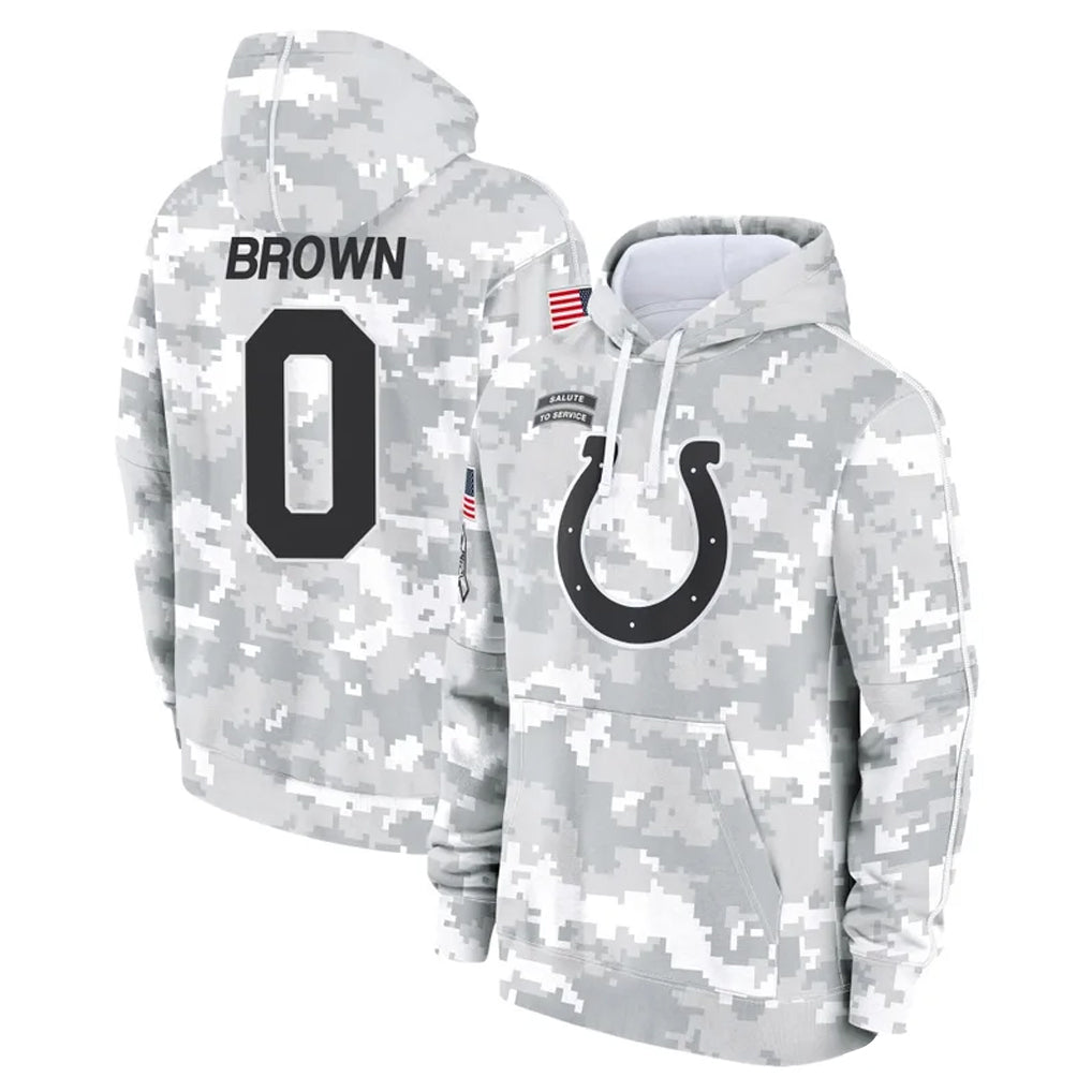 Vanessashop IN.Colts #0 Camryn Bynum Player Arctic Camo Salute to Service Hoodies Limited Game Stitched Jerseys