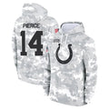 Vanessashop IN.Colts #14 Alec Pierce Player Arctic Camo Salute to Service Hoodies Limited Game Stitched Jerseys