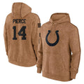 Vanessashop IN.Colts #14 Alec Pierce Player Brown Salute to Service Hoodies Limited Game Stitched Jerseys