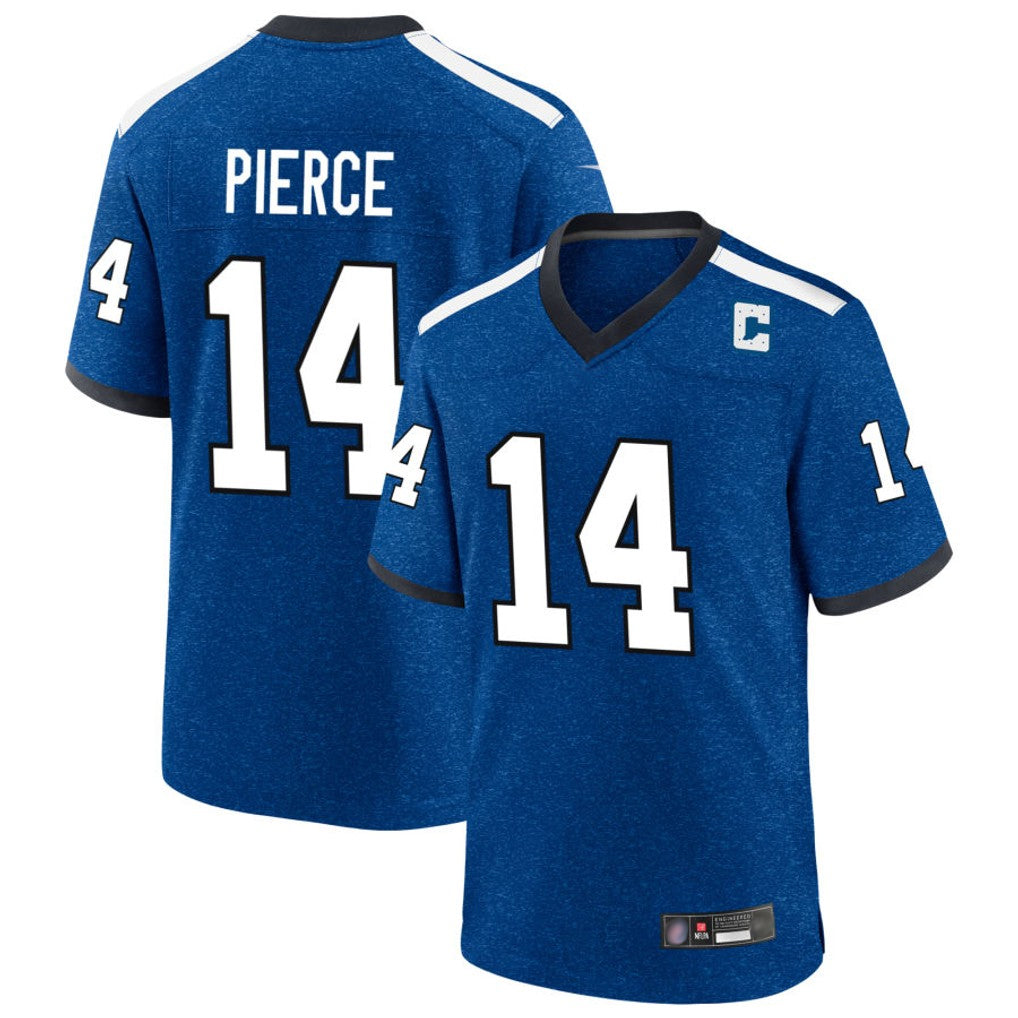 Vanessashop IN.Colts #14 Alec Pierce Player Royal Alternate Indiana Nights Home Game Stitched Jerseys