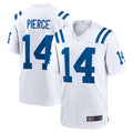 Vanessashop IN.Colts #14 Alec Pierce Player White Home Game Stitched Jerseys