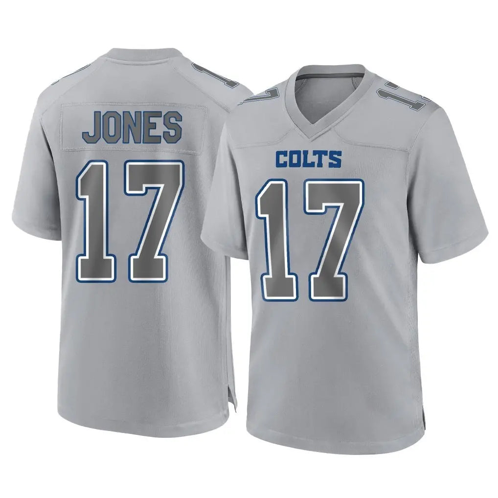 Vanessashop IN.Colts #17 Daniel Jones Player Gray Atmosphere Fashion Home Game Stitched Jerseys