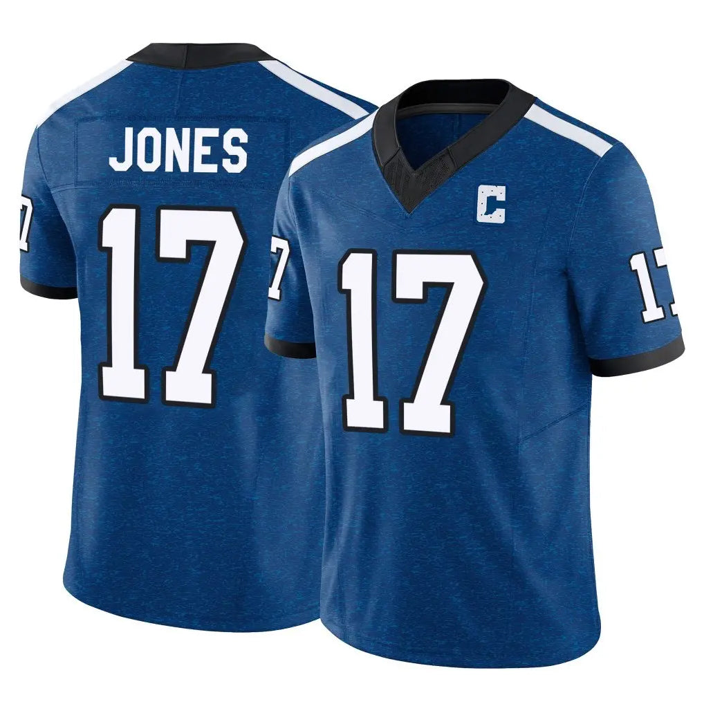 Vanessashop IN.Colts #17 Daniel Jones Player Royal Limited Indiana Nights Alternate Vapor F.U.S.E. Home Game Stitched Jerseys