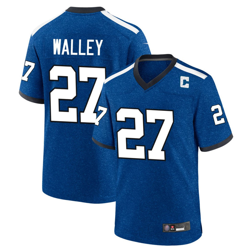 Vanessashop IN.Colts #27 Justin Walley Player Royal Alternate Indiana Nights Home Game Stitched Jerseys