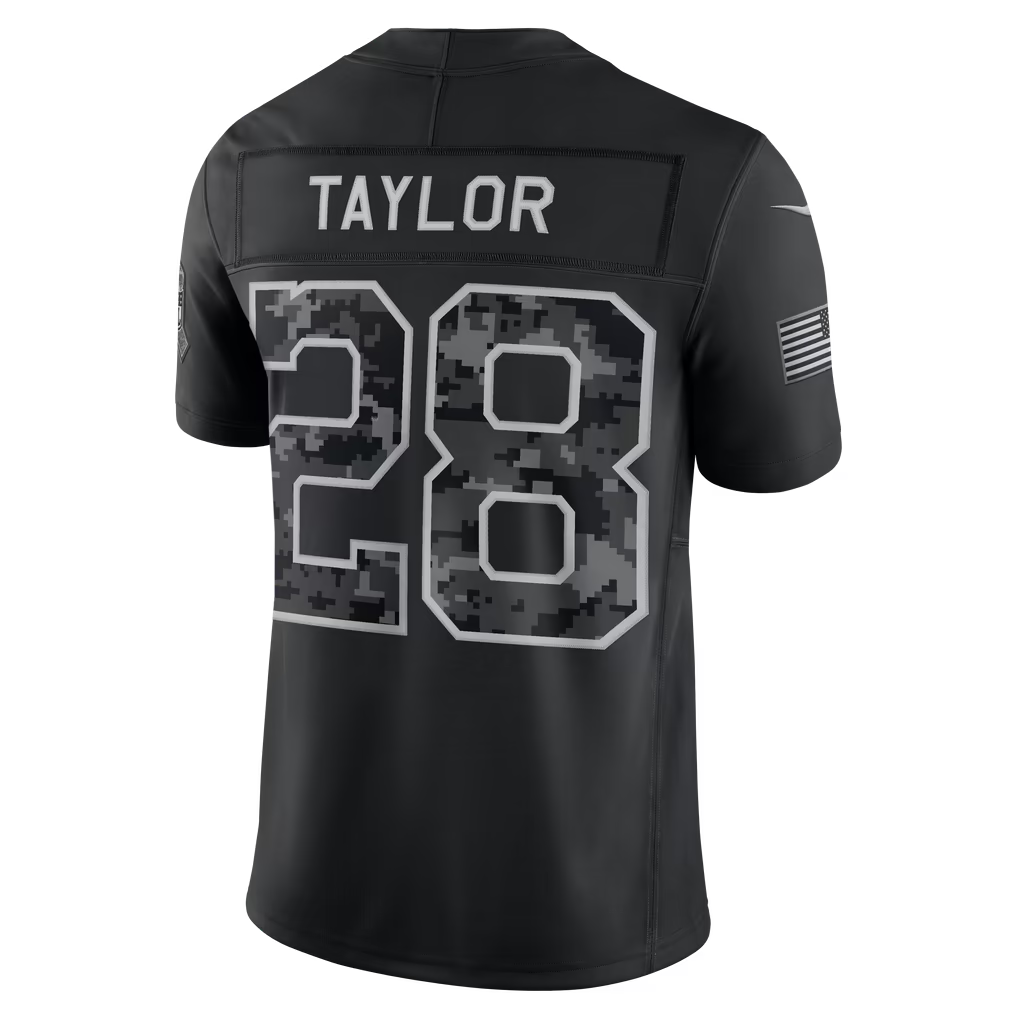 vanessashop  IN.Colts #28 Jonathan Taylor Black 2026 Salute to Service Stitched Limited Jersey