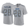 Vanessashop IN.Colts #28 Jonathan Taylor Player Gray Atmosphere Fashion Home Game Stitched Jerseys