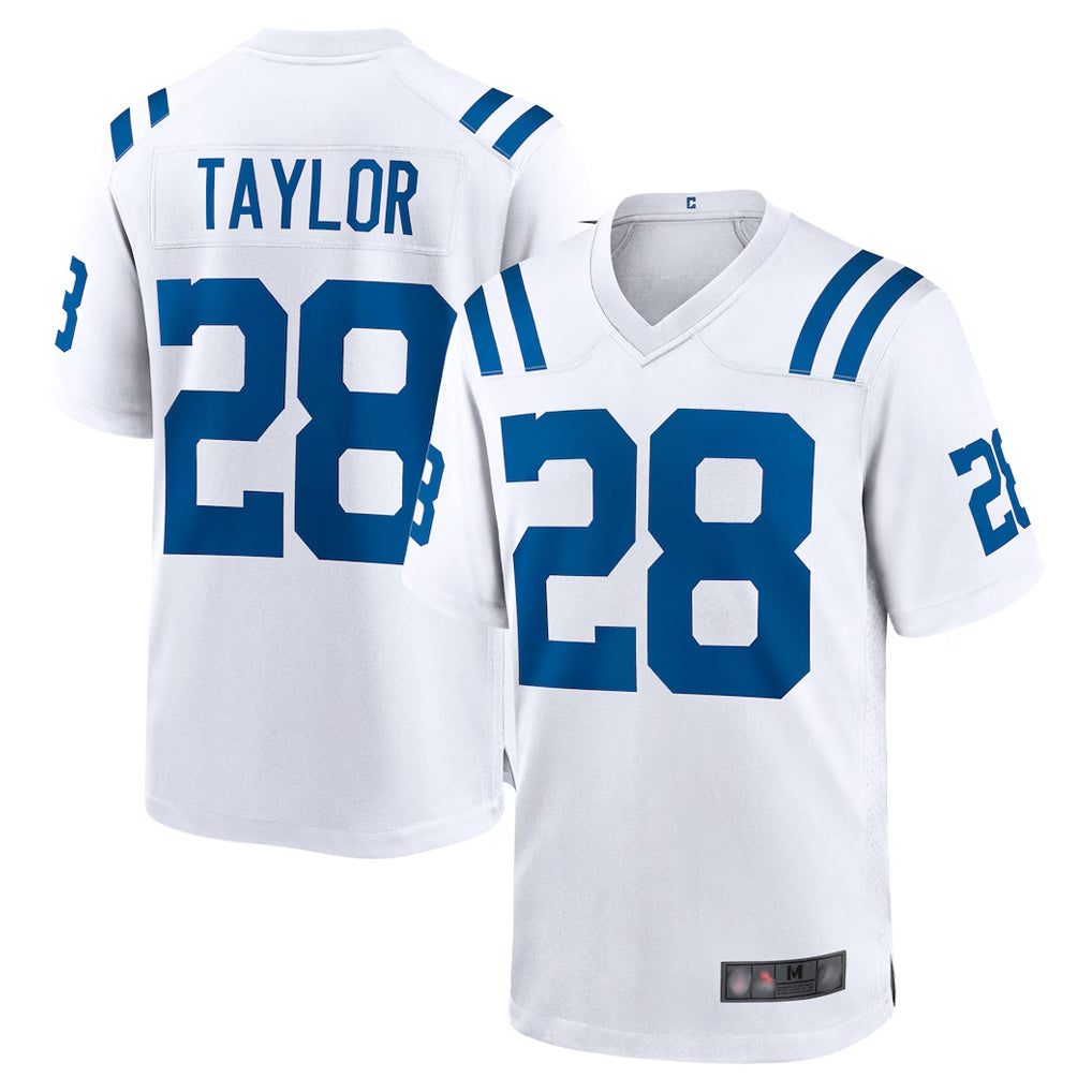 Vanessashop IN.Colts #28 Jonathan Taylor Player White Home Game Stitched Jerseys