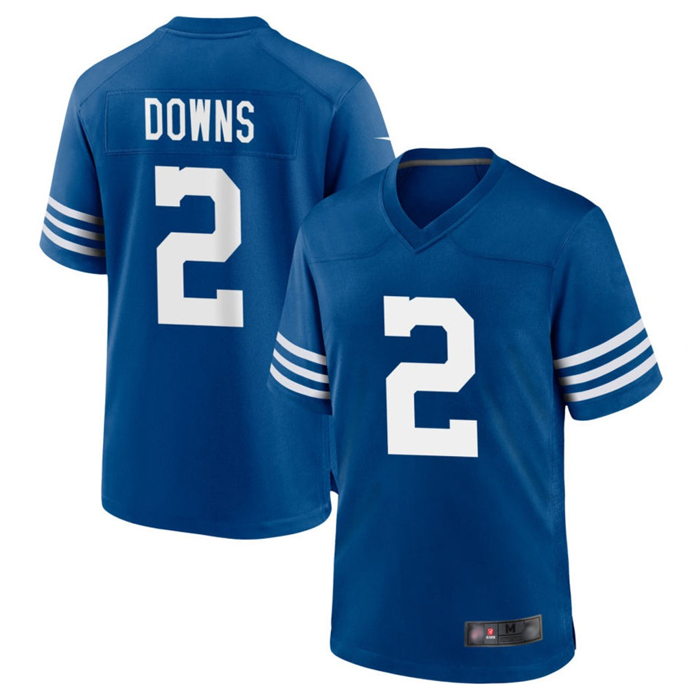 Vanessashop IN.Colts #2 Josh Downs Bynum Player Royal Limited Home Game Stitched Jerseys
