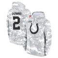 Vanessashop IN.Colts #2 Josh Downs Player Arctic Camo Salute to Service Hoodies Limited Game Stitched Jerseys