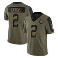 Vanessashop IN.Colts #2 Josh Downs Player Olive Salute To Service Limited Game Stitched Jerseys