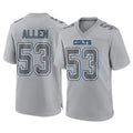 Vanessashop IN.Colts #53 CJ Allen Player Gray Atmosphere Fashion Home Game Stitched Jerseys
