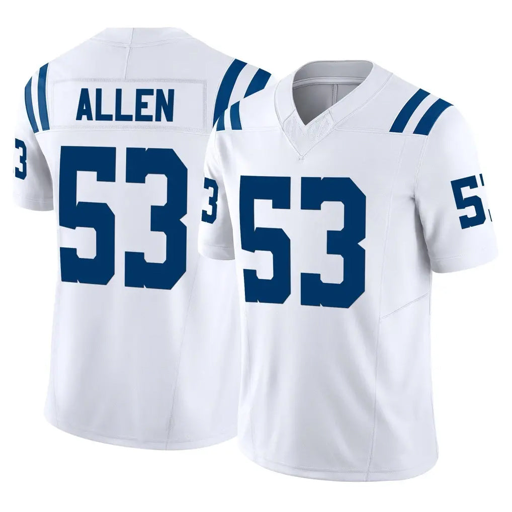 Vanessashop IN.Colts #53 CJ Allen Player White Limited Vapor F.U.S.E. Home Game Stitched Jerseys