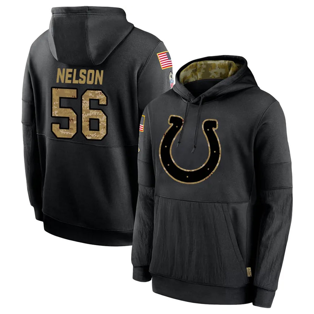 Vanessashop IN.Colts #56 Quenton Nelson Player Black Reflective Limited Game Stitched Jerseys