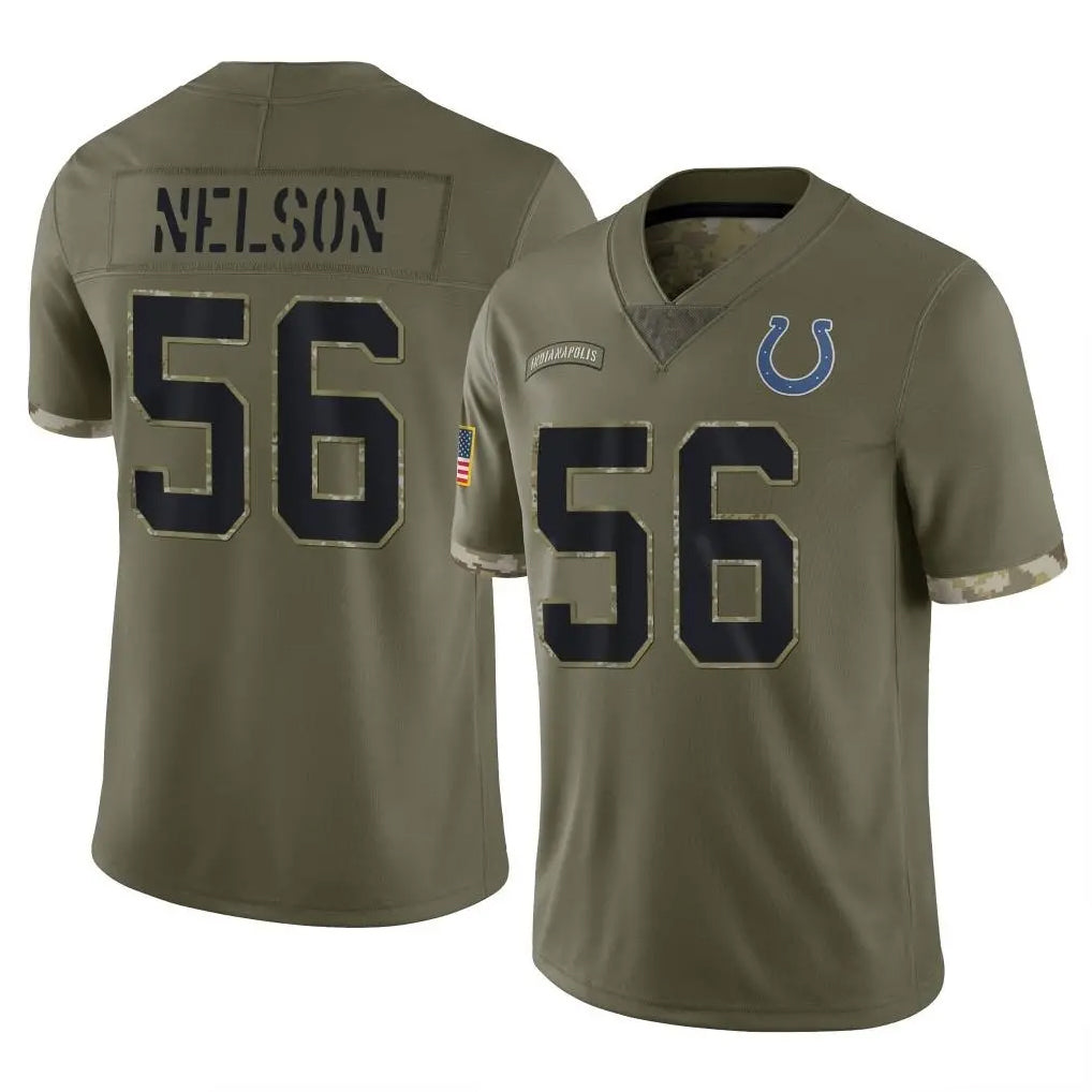 Vanessashop IN.Colts #56 Quenton Nelson Player Olive Salute To Service Limited Stitched Jerseys