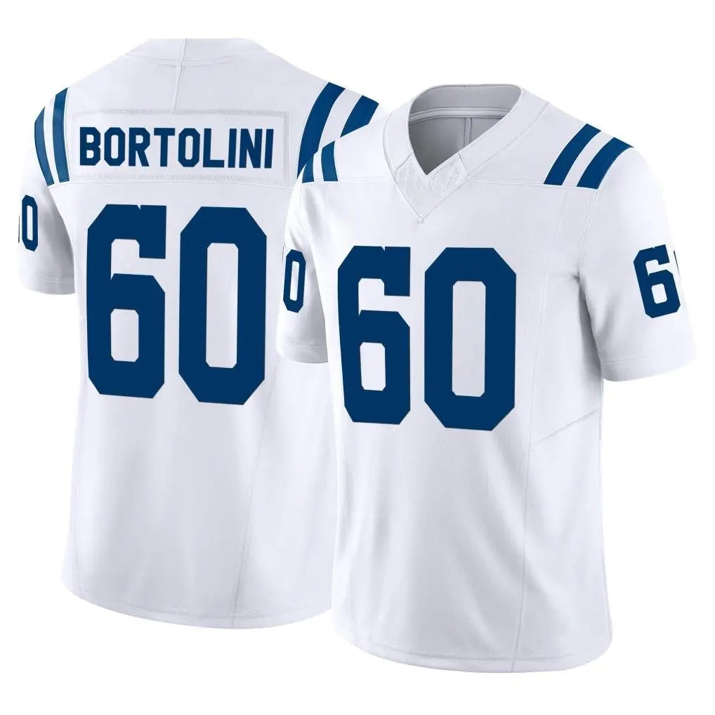 Vanessashop IN.Colts #60 Tanor Bortolini Player White Limited Vapor F.U.S.E. Home Game Stitched Jerseys
