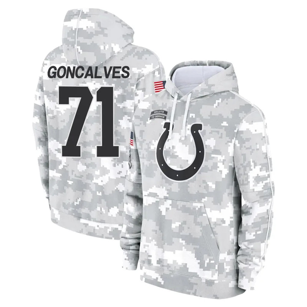 Vanessashop IN.Colts #71 Matt Goncalves Player Arctic Camo Salute to Service Hoodies Limited Game Stitched Jerseys