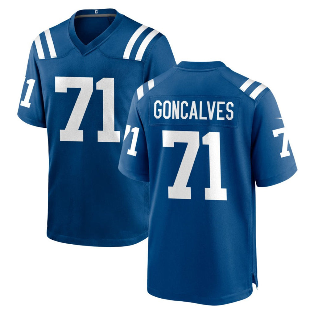 Vanessashop IN.Colts #71 Matt Goncalves Player Royal Home Game Stitched Jerseys