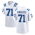 Vanessashop IN.Colts #71 Matt Goncalves Player White Home Game Stitched Jerseys
