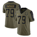Vanessashop IN.Colts #79 Bernhard Raimann Player Olive Salute To Service Limited Game Stitched Jerseys