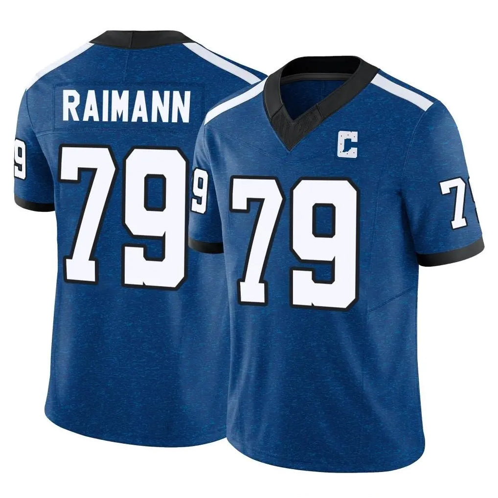 Vanessashop IN.Colts #79 Bernhard Raimann Player Royal Limited Indiana Nights Alternate Vapor F.U.S.E. Home Game Stitched Jerseys