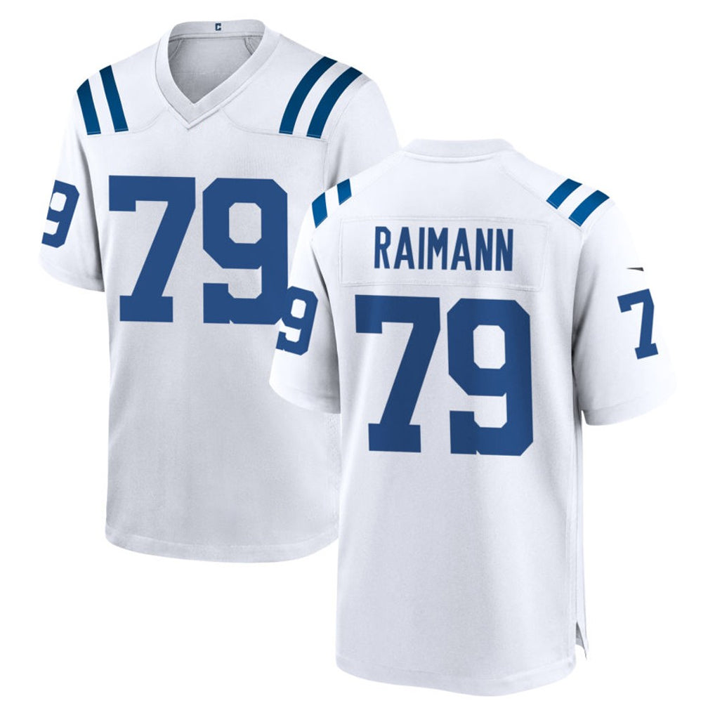 Vanessashop IN.Colts #79 Bernhard Raimann Player White Home Game Stitched Jerseys