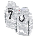 Vanessashop IN.Colts #7 Charvarius Ward Sr. Player Arctic Camo Salute to Service Hoodies Limited Game Stitched Jerseys