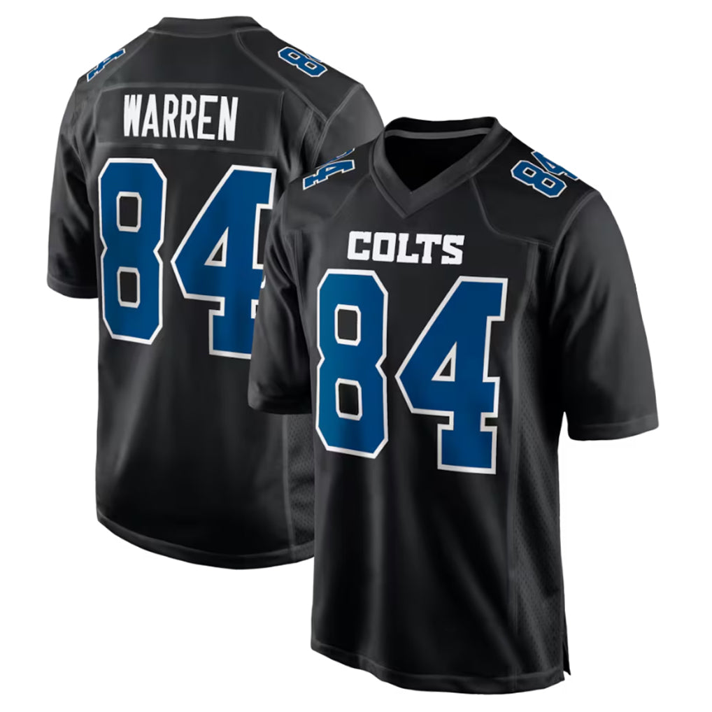 Vanessashop IN.Colts #84 Tyler Warren Player Black Fashion Limited Game Stitched Jerseys