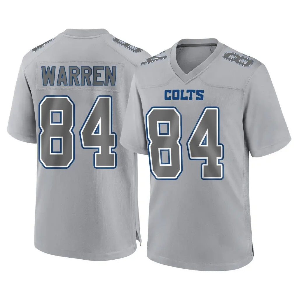 Vanessashop IN.Colts #84 Tyler Warren Player Gray Atmosphere Fashion Home Game Stitched Jerseys