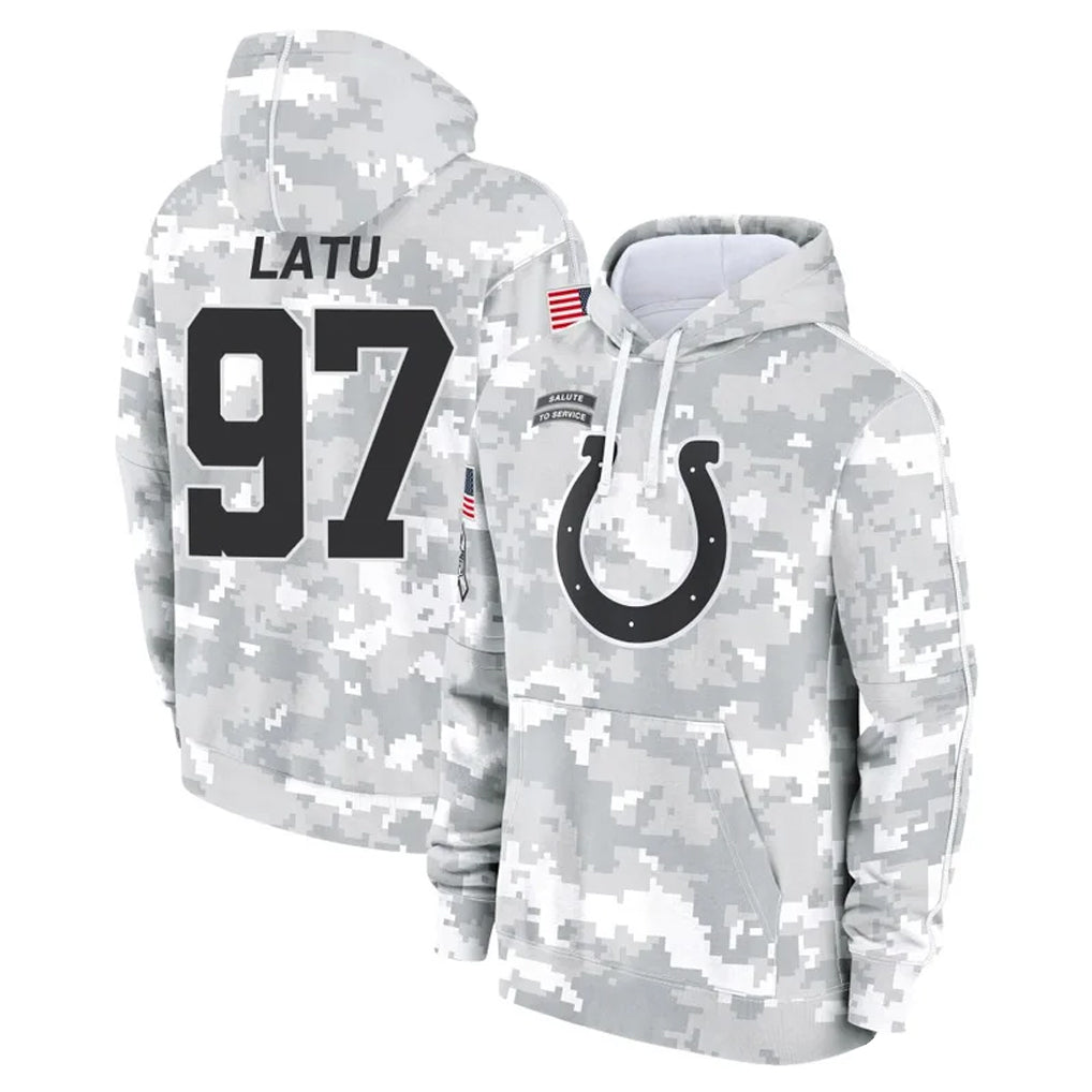 Vanessashop IN.Colts #97 Laiatu Latu Player Arctic Camo Salute to Service Hoodies Limited Game Stitched Jerseys