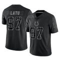 Vanessashop IN.Colts #97 Laiatu Latu Player Black Reflective Limited Game Stitched Jerseys