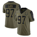 Vanessashop IN.Colts #97 Laiatu Latu Player Olive Salute To Service Limited Game Stitched Jerseys
