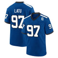 Vanessashop IN.Colts #97 Laiatu Latu Player Royal Alternate Indiana Nights Home Game Stitched Jerseys