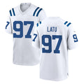 Vanessashop IN.Colts #97 Laiatu Latu Player White Home Game Stitched Jerseys