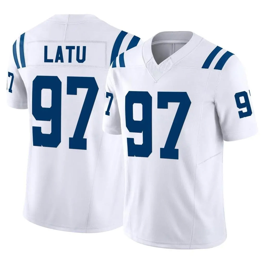 Vanessashop IN.Colts #97 Laiatu Latu Player White Limited Vapor F.U.S.E. Home Game Stitched Jerseys