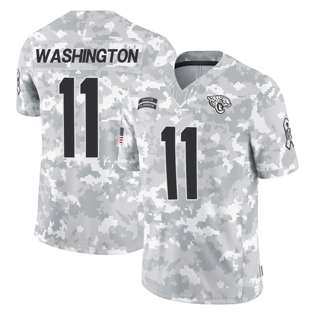 Vanessashop J.Jaguars #11 Parker Washington Player Arctic Camo Salute To Service Limited Game Stitched Jerseys