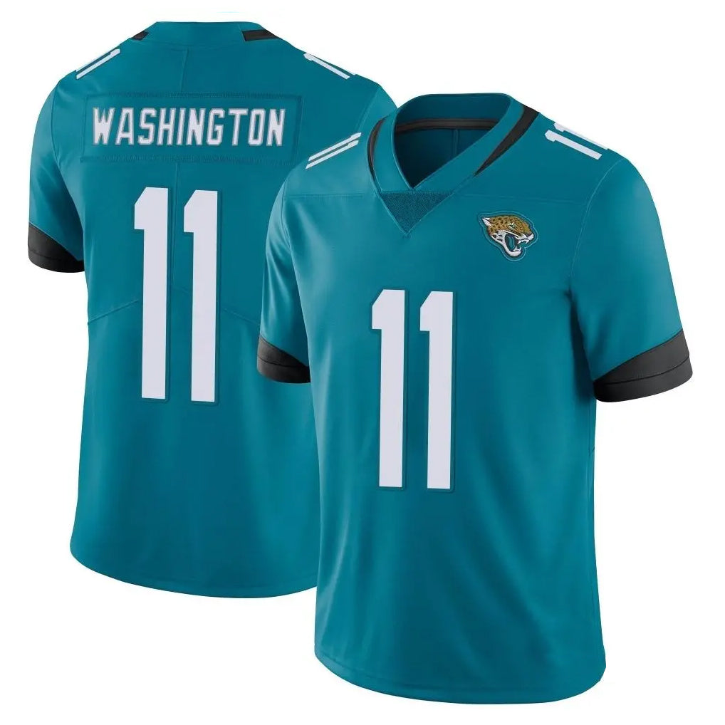 Vanessashop J.Jaguars #11 Parker Washington Player Teal Vapor Untouchable Limited Home Game Stitched Jerseys