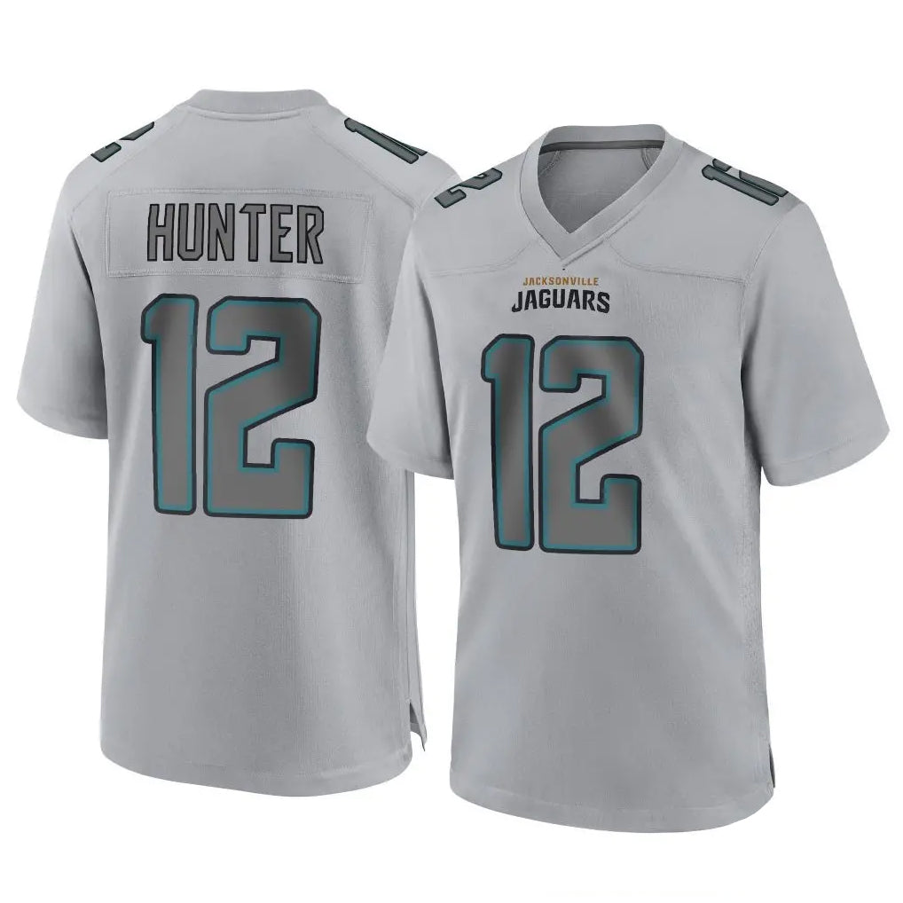 Vanessashop J.Jaguars #12 Travis Hunter Player Gray Atmosphere Fashion Home Game Stitched Jerseys