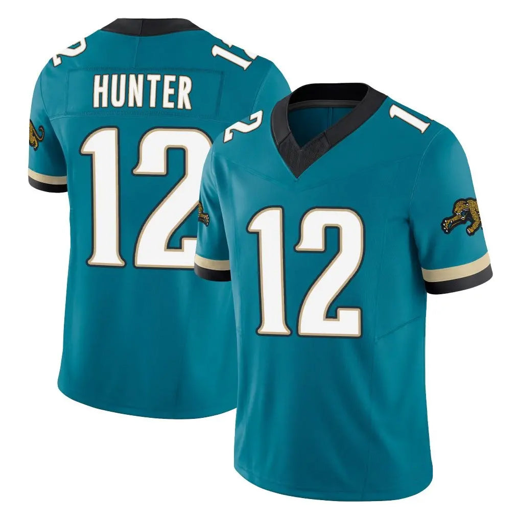 Vanessashop J.Jaguars #12 Travis Hunter Player Teal Prowler Throwback Vapor F.U.S.E. Limited Home Game Stitched Jerseys