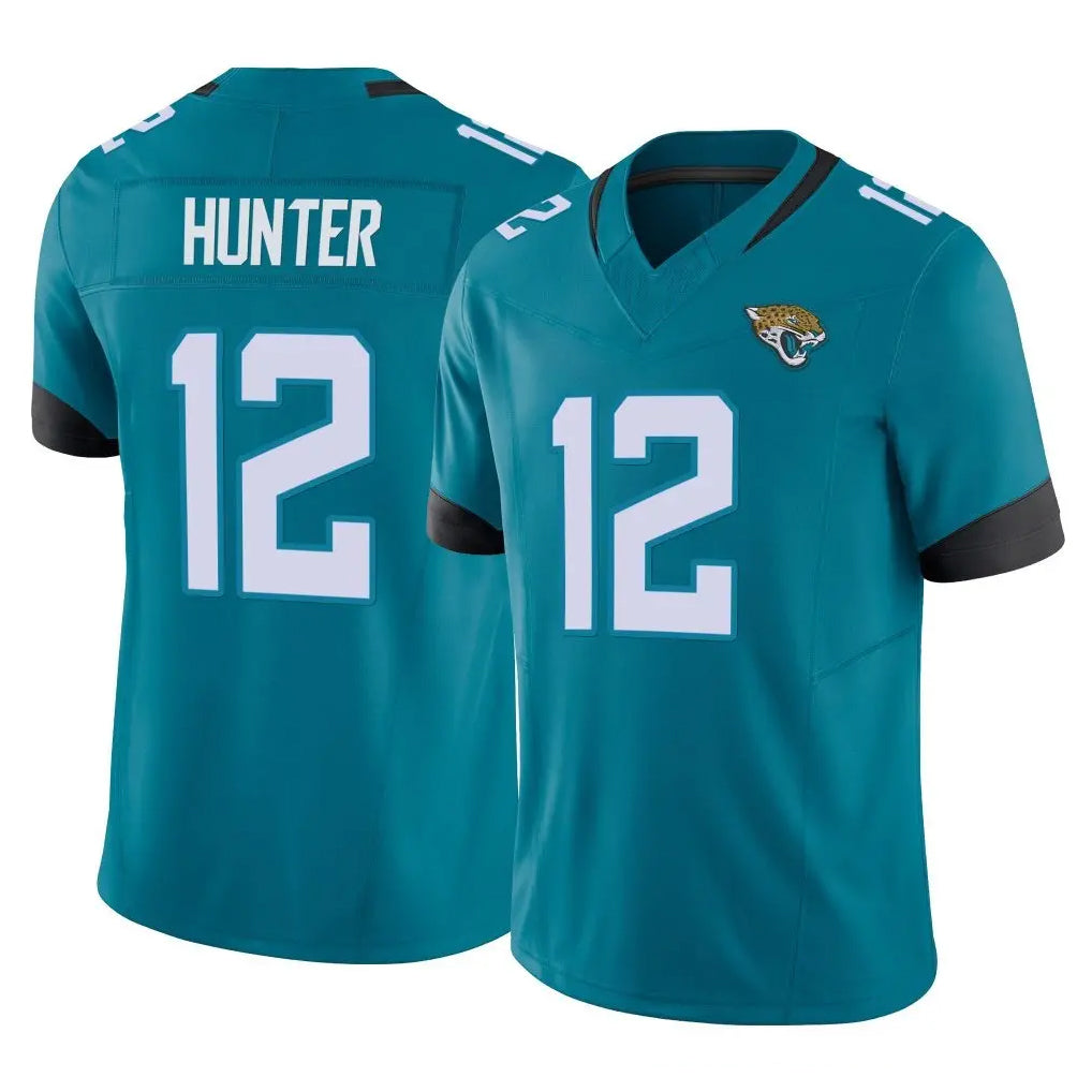 Vanessashop J.Jaguars #12 Travis Hunter Player Teal Vapor F.U.S.E. Limited Home Game Stitched Jerseys