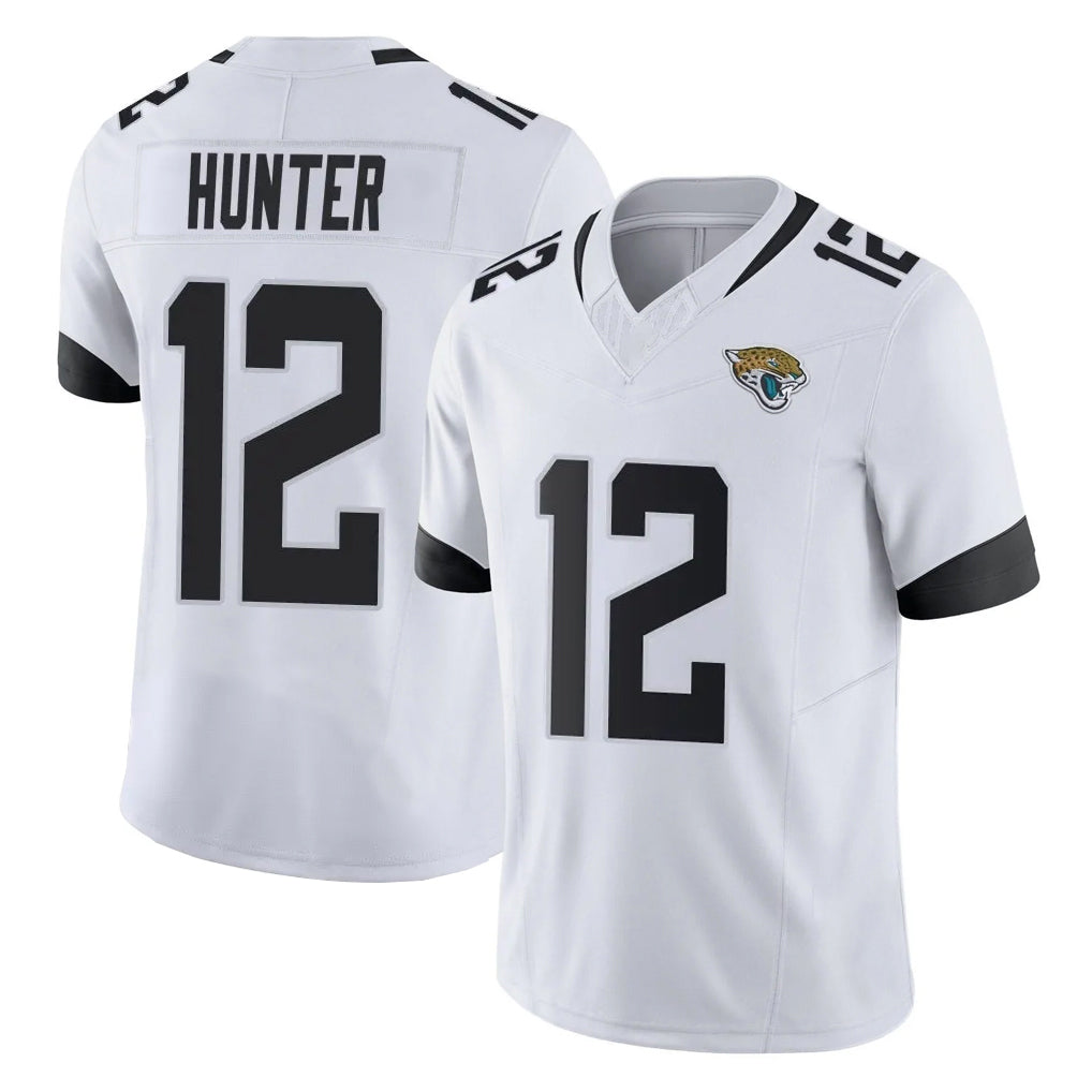 Vanessashop J.Jaguars #12 Travis Hunter Player White Vapor F.U.S.E. Limited Home Game Stitched Jerseys