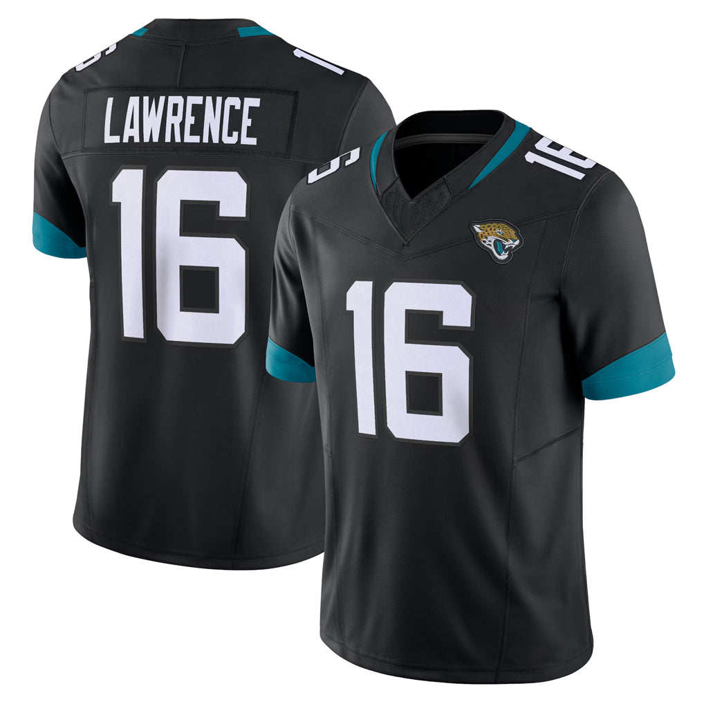 Vanessashop J.Jaguars #16 Trevor Lawrence Player Black Vapor F.U.S.E. Limited Home Game Stitched Jerseys