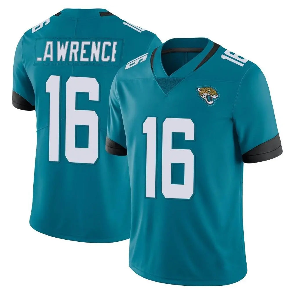 Vanessashop J.Jaguars #16 Trevor Lawrence Player Teal Vapor Untouchable Limited Home Game Stitched Jerseys
