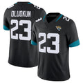 Vanessashop J.Jaguars #23 Foyesade Oluokun Player Black Vapor F.U.S.E. Limited Home Game Stitched Jerseys