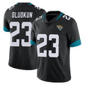 Vanessashop J.Jaguars #23 Foyesade Oluokun Player Black Vapor Untouchable Limited Home Game Stitched Jerseys