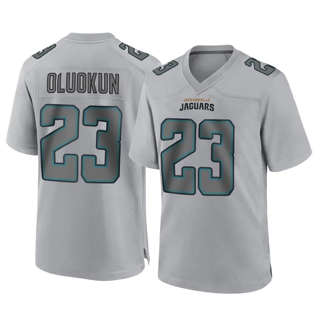 Vanessashop J.Jaguars #23 Foyesade Oluokun Player Gray Atmosphere Fashion Home Game Stitched Jerseys