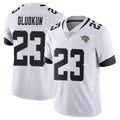 Vanessashop J.Jaguars #23 Foyesade Oluokun Player White Vapor Untouchable Limited Home Game Stitched Jerseys