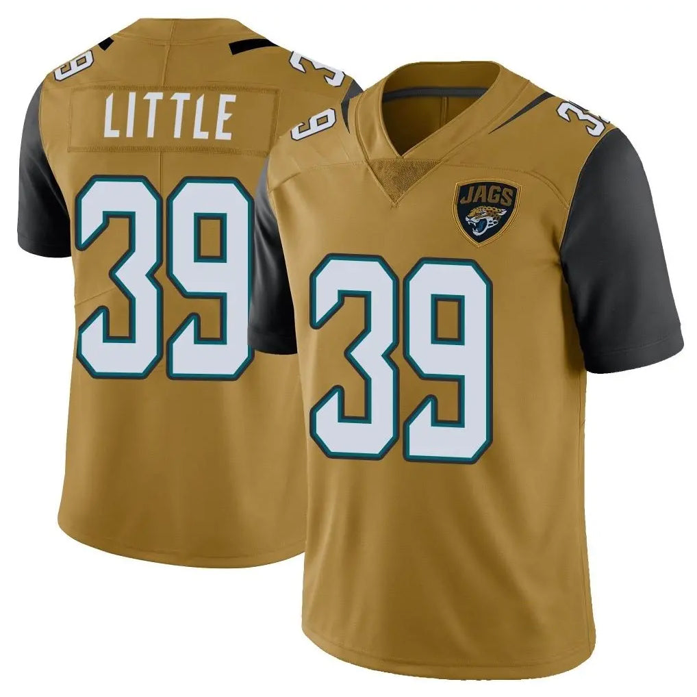 Vanessashop J.Jaguars #39 Cam Little Player Gold Vapor Limited Home Game Stitched Jerseys