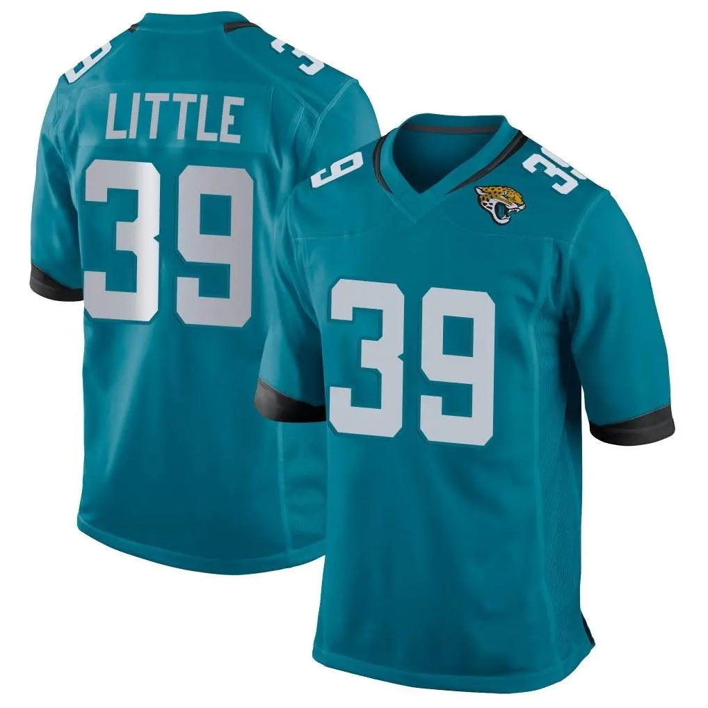 Vanessashop J.Jaguars #39 Cam Little Player Teal Home Game Stitched Jerseys