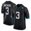 Vanessashop J.Jaguars #3 Jakobi Meyers Player Black Home Game Stitched Jerseys