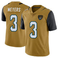 Vanessashop J.Jaguars #3 Jakobi Meyers Player Gold Vapor Limited Home Game Stitched Jerseys